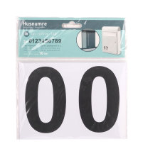 Postkassestickers med tal sort